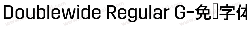 Doublewide Regular G字体转换